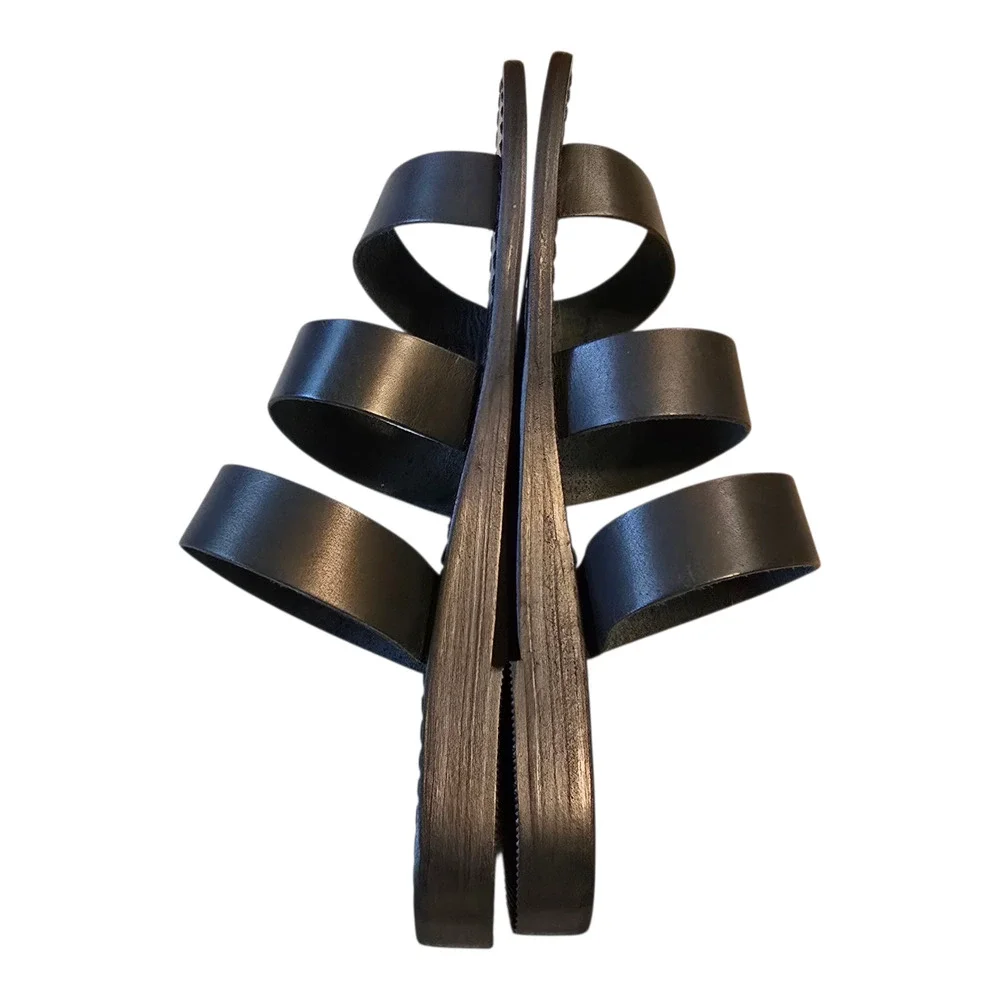 Chelsea Crew Trigg Leather Slide Sandal Womens Size 7 Black Vacation Beach NIB - Picture 5 of 11